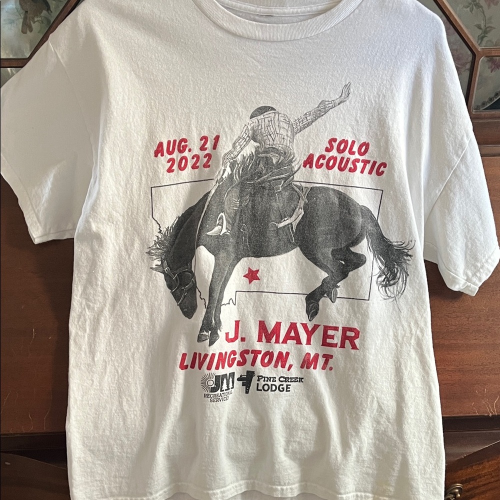 John Mayer 2022 T-Shirt from Pine Creek Lodge Solo Acoustic show